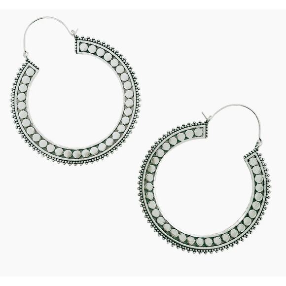 Alina Silver Hoops - Picture 1 of 3